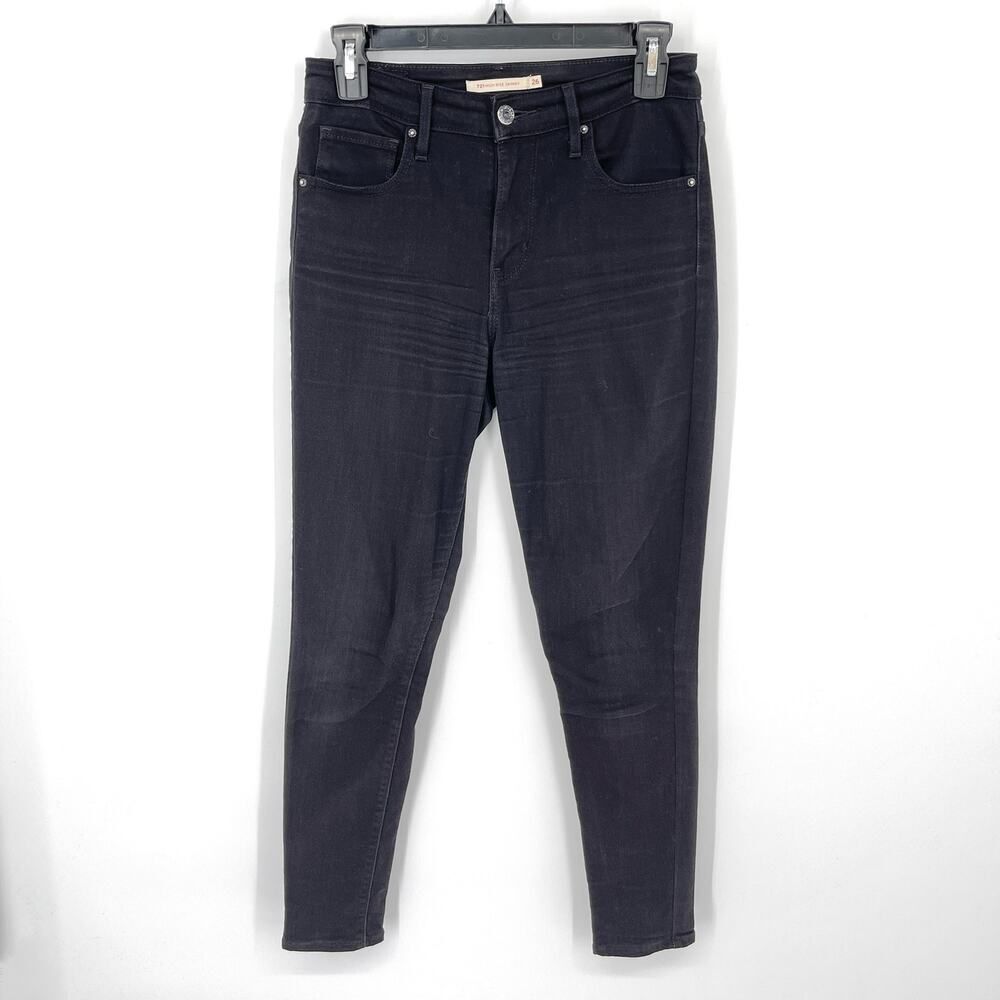 Levi’s 721 Women's High Rise Skinny Jeans Size 26 Black Stretch Denim